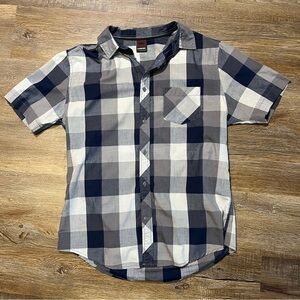 Y2K Tony Hawk Short‎ Sleeve Button-Up Plaid Shirt